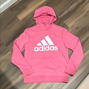 Adidas Vibrant Pink Hoodie with White Logo